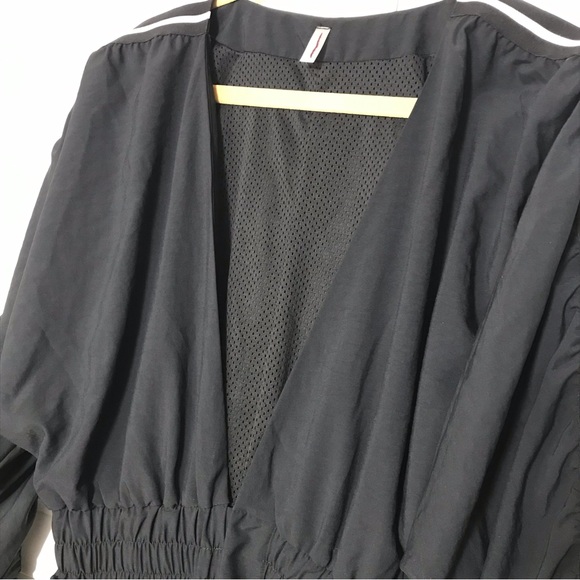 NEW Free People Movement Rory Romper Black Tracksuit Shorts Long Sleeves NWOT - Picture 4 of 10